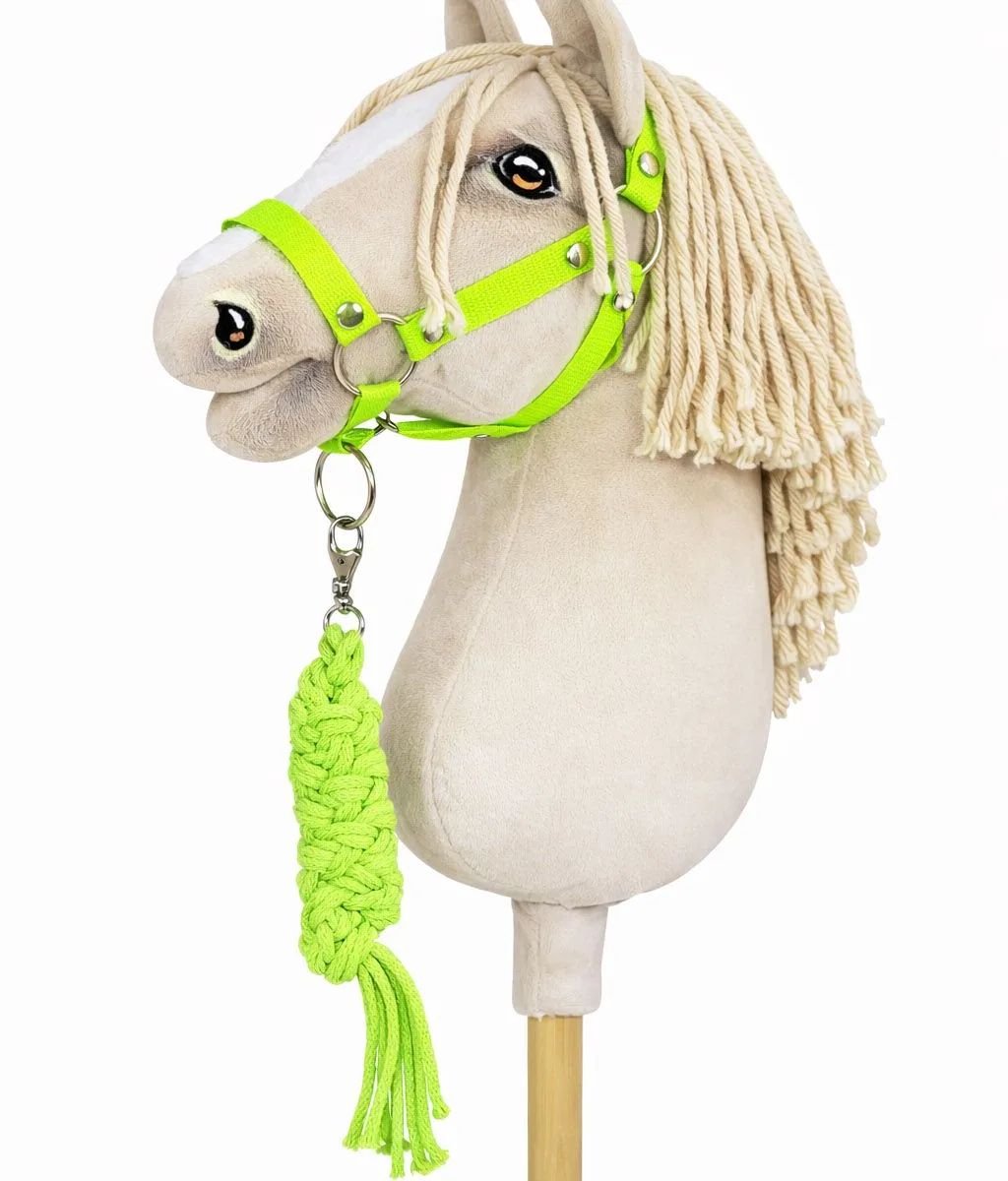Rinkinys „Hobby Horse“ žirgui: apynasris A3 ir virvinis pavadis, spalva: žalia