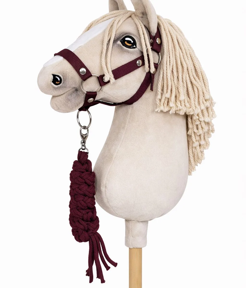 Rinkinys „Hobby Horse“ žirgui: apynasris A3 ir virvinis pavadis, spalvos: geltona, juoda ir kitos