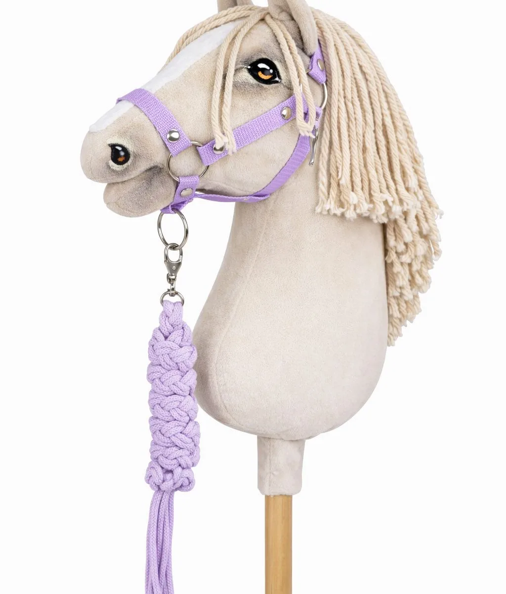 Rinkinys „Hobby Horse“ žirgui: apynasris A3 ir virvinis pavadis, spalvos: rožinė, ruda ir kitos
