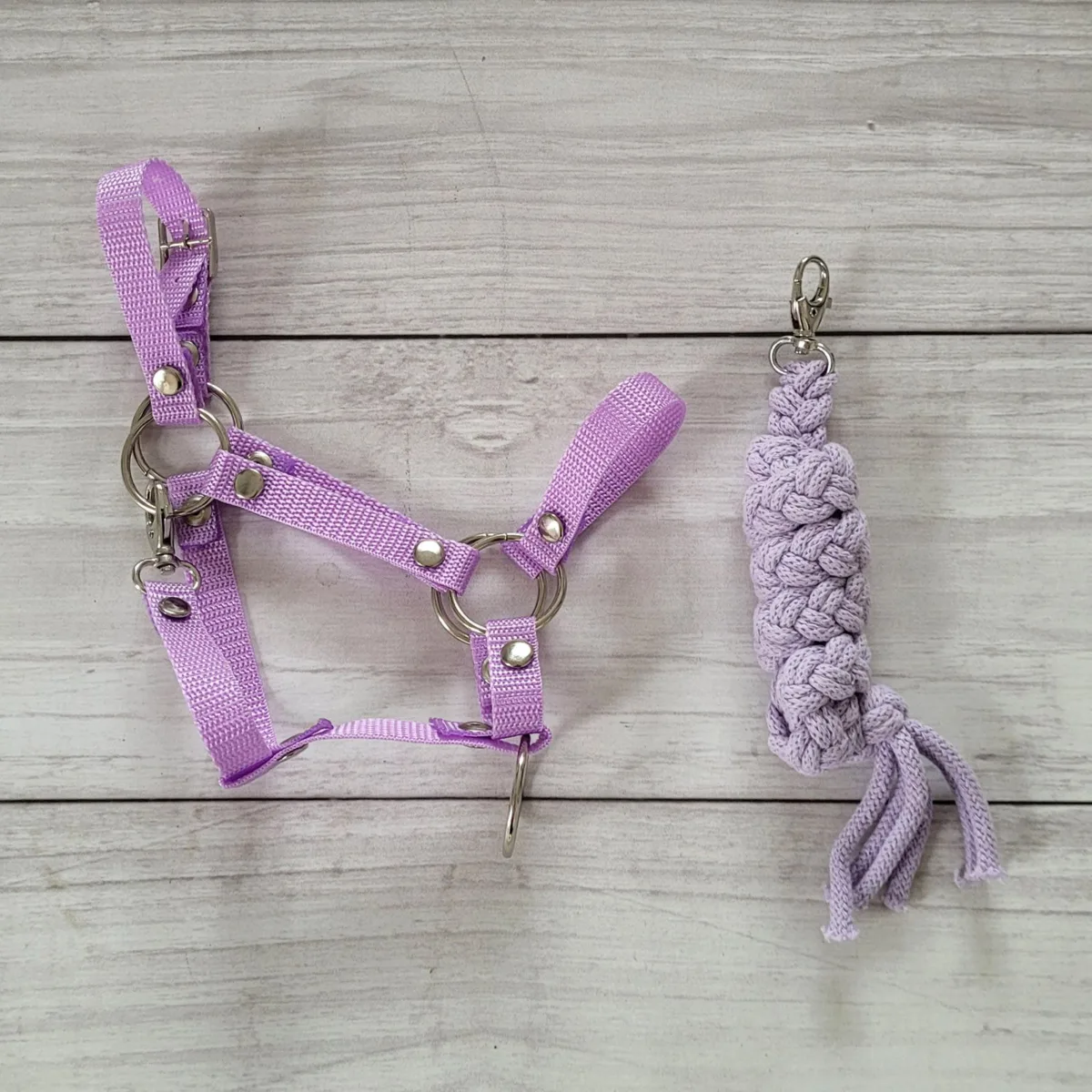 Rinkinys „Hobby Horse“ žirgui: apynasris A3 ir virvinis pavadis, spalvos: rožinė, ruda ir kitos