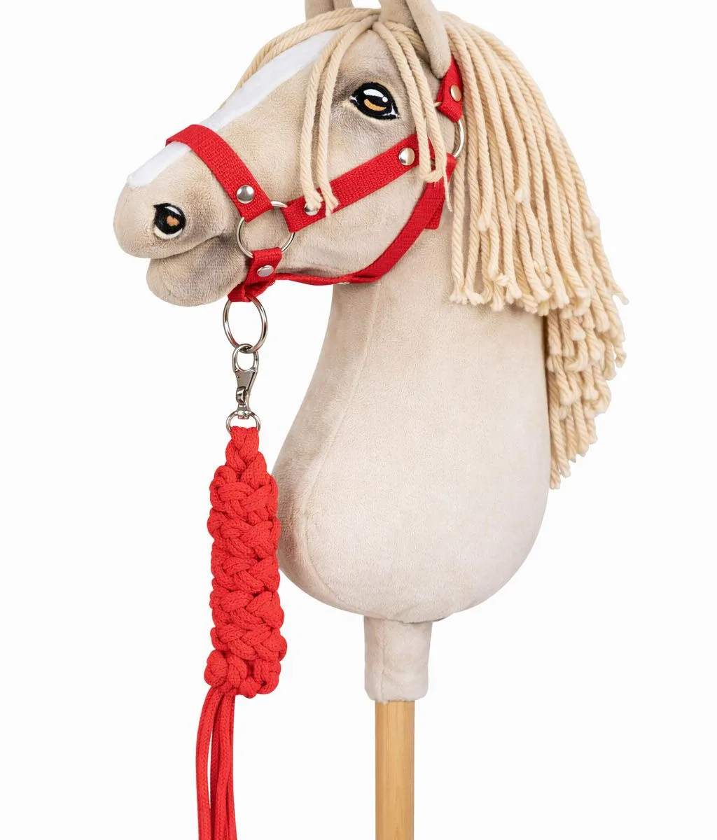 Rinkinys „Hobby Horse“ žirgui: apynasris A3 ir virvinis pavadis, spalvos: oranžinė, raudona ir rožinė