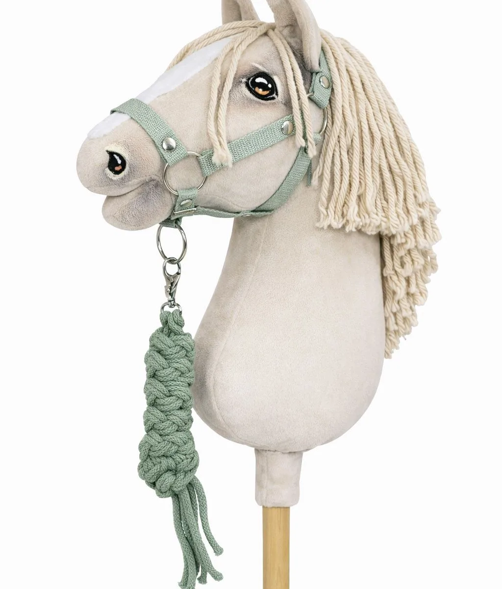Rinkinys „Hobby Horse“ žirgui: apynasris A3 ir virvinis pavadis, spalva: žalia