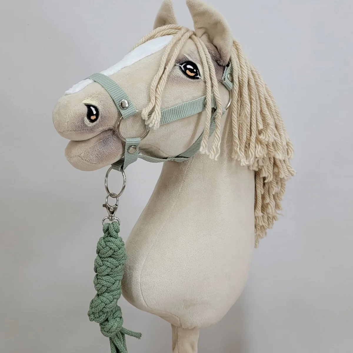Rinkinys „Hobby Horse“ žirgui: apynasris A3 ir virvinis pavadis, spalva: žalia