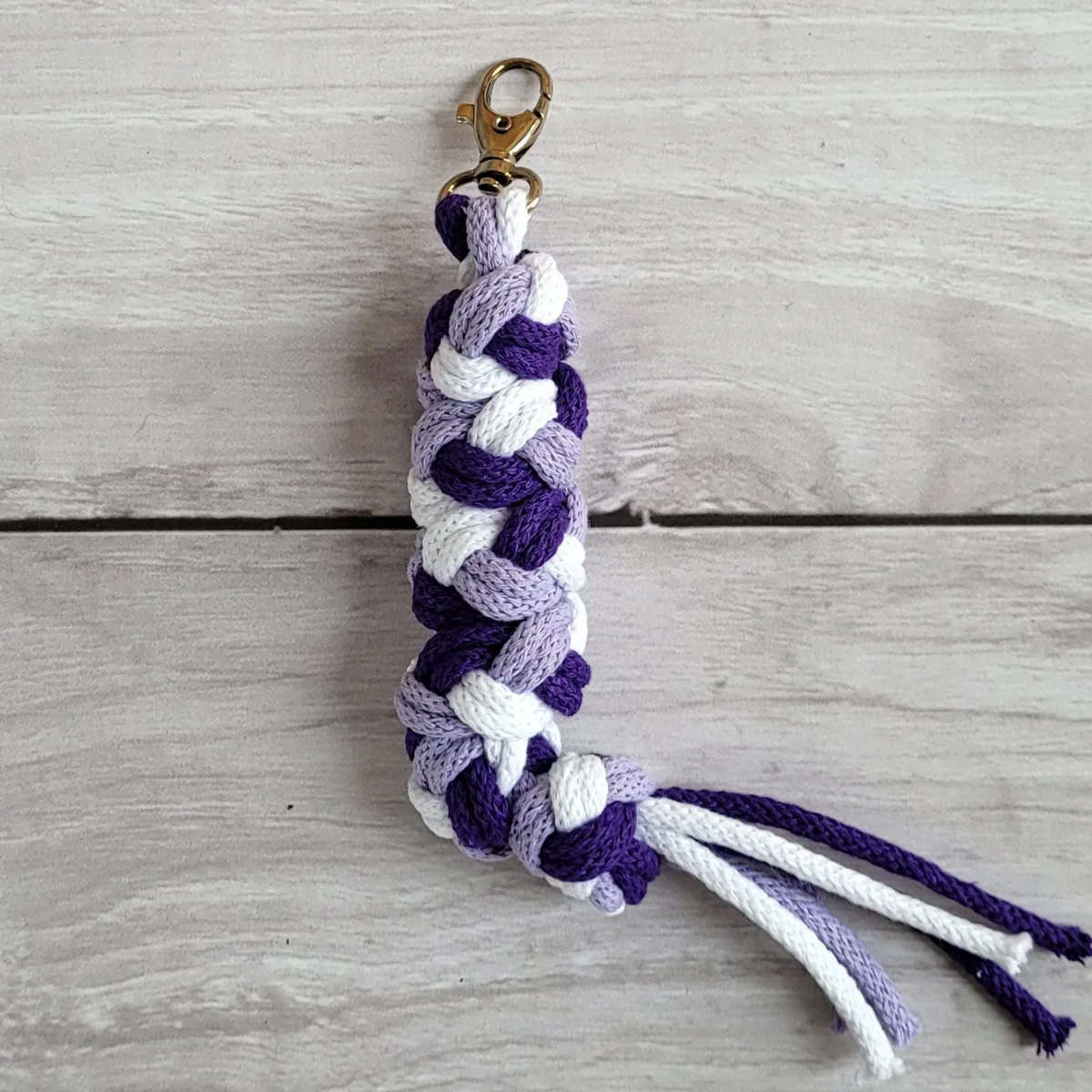 Pavadis „Hobby Horse“ žirgui iš dvigubos virvės, spalvos: smėlio ir violetinė
