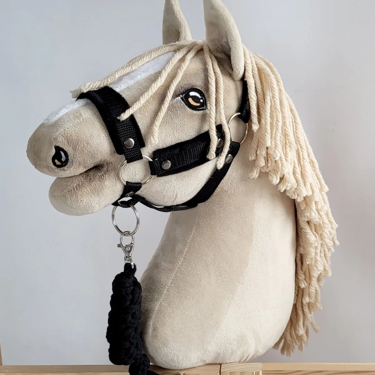 Pavadis „Hobby Horse“ žirgui iš dvigubos virvės, spalvos: geltona ir juoda