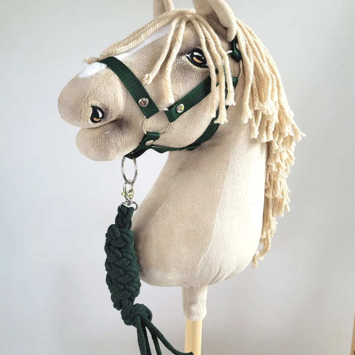 Pavadis „Hobby Horse“ žirgui iš dvigubos virvės, spalva: žalia