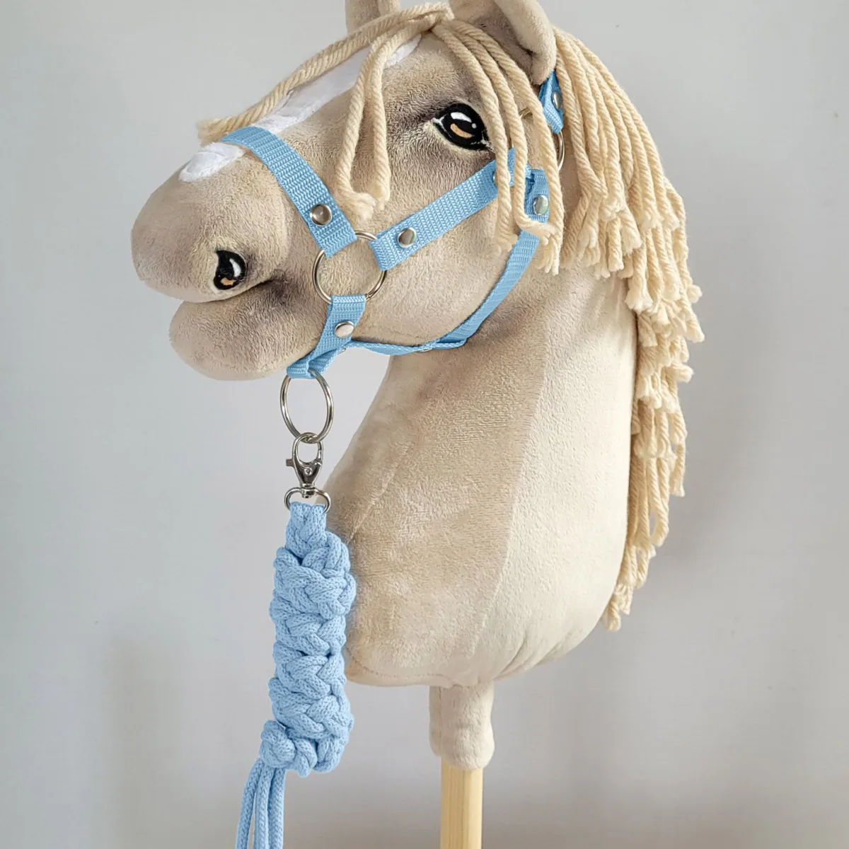 Pavadis „Hobby Horse“ žirgui iš dvigubos virvės, spalva: mėlyna