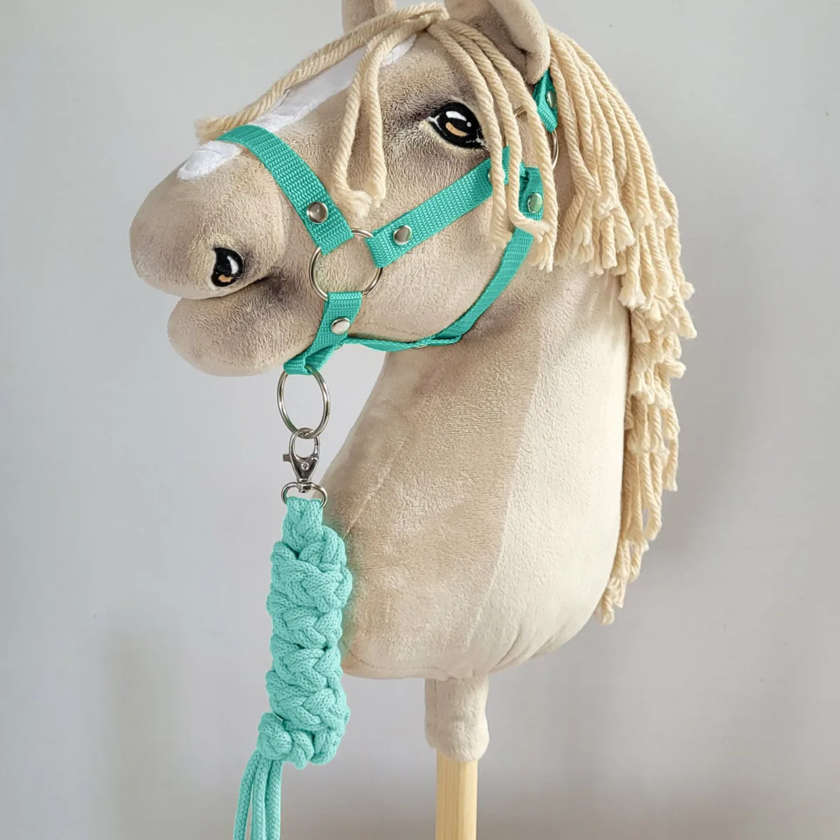 Pavadis „Hobby Horse“ žirgui iš dvigubos virvės, spalva: žalia