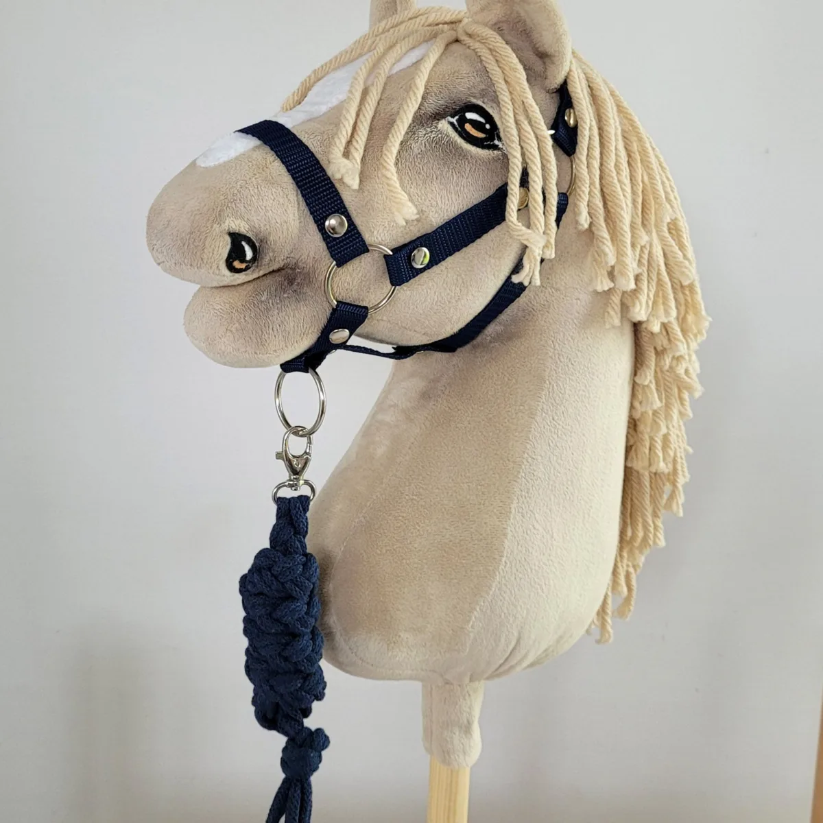 Pavadis „Hobby Horse“ žirgui iš dvigubos virvės, spalva: mėlyna