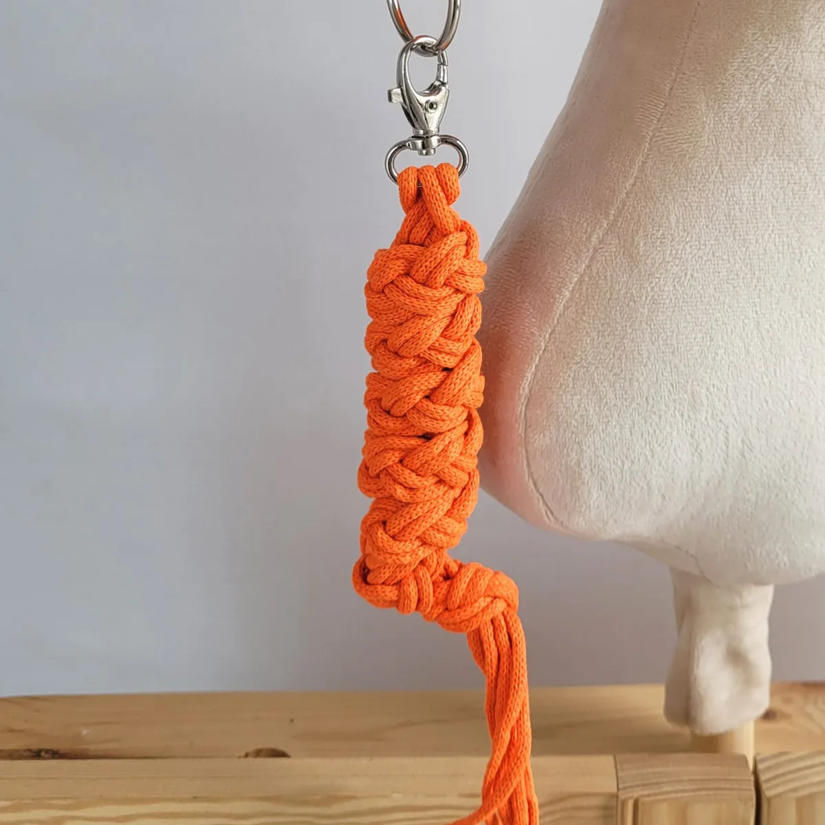 Pavadis „Hobby Horse“ žirgui iš dvigubos virvės, spalvos: mėlyna ir oranžinė