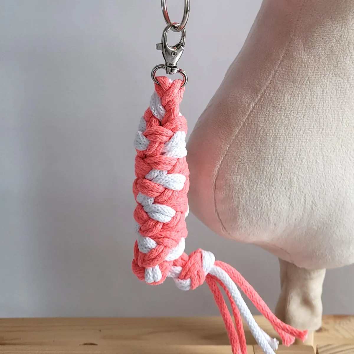 Pavadis „Hobby Horse“ žirgui iš dvigubos virvės, spalva: rožinė