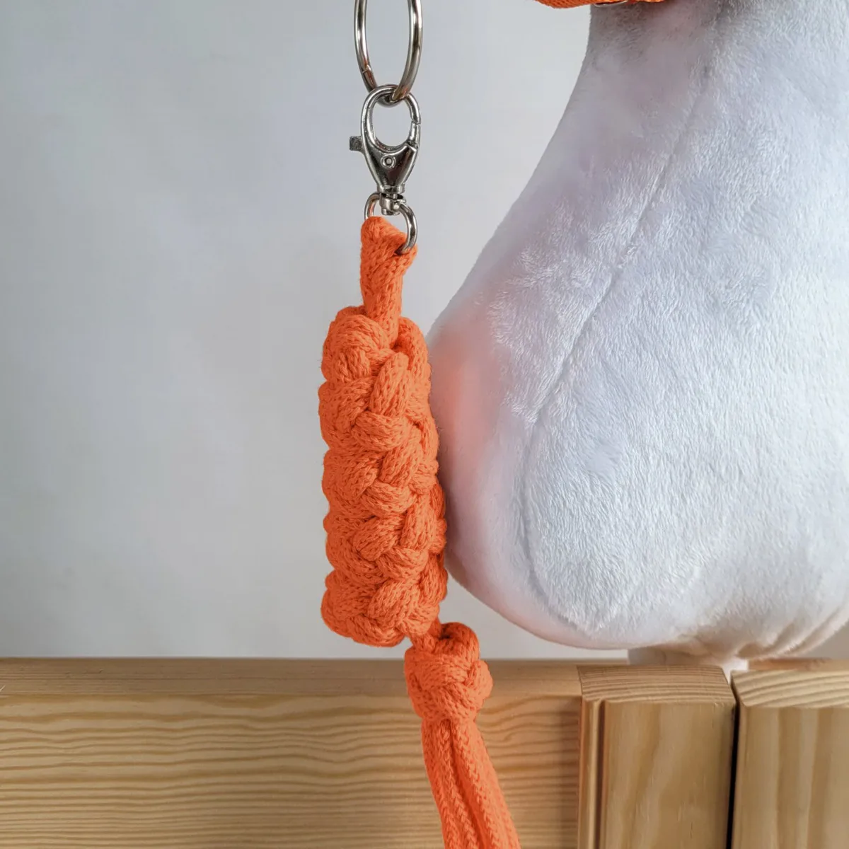 Pavadis „Hobby Horse“ žirgui iš dvigubos virvės, spalvos: mėlyna ir oranžinė