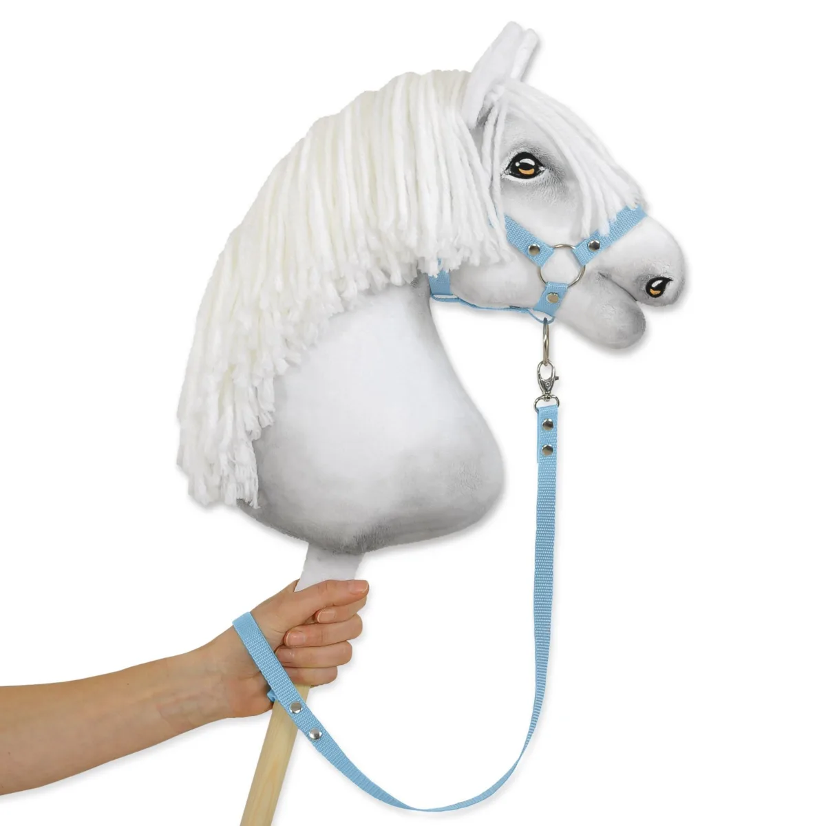 Pavadis „Hobby Horse“ žirgui iš juostos, spalvos: mėlyna ir kitos