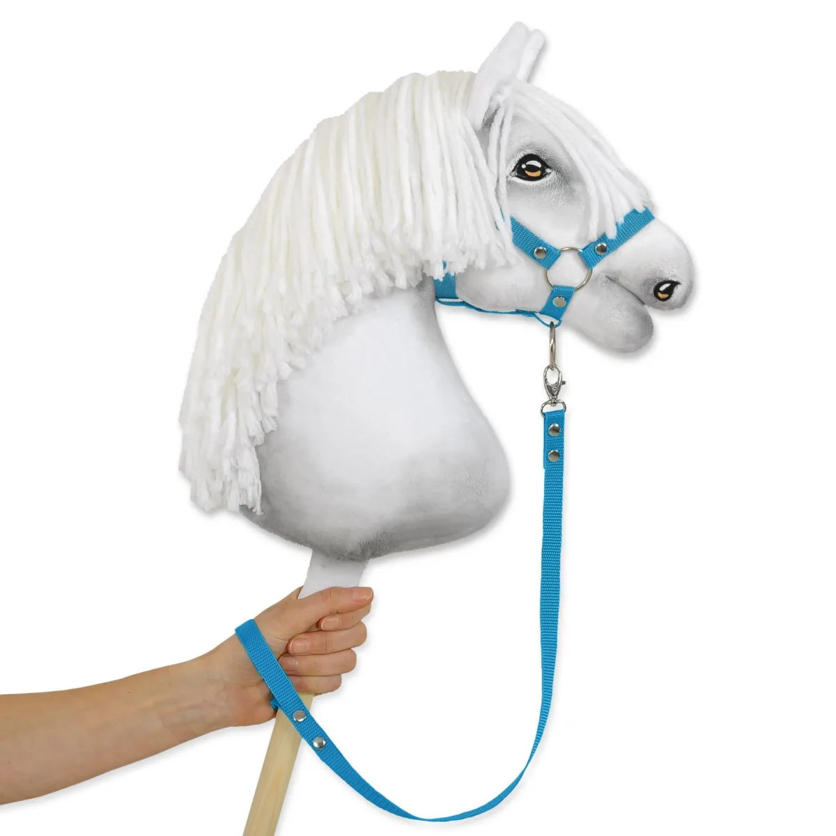 Pavadis „Hobby Horse“ žirgui iš juostos, spalvos: mėlyna ir kitos