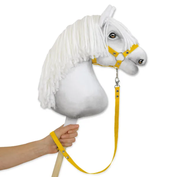 Pavadis „Hobby Horse“ žirgui iš juostos, spalvos: geltona, juoda ir kitos