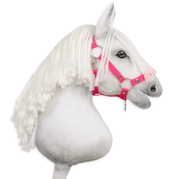 Reguliuojamas apynasris „Hobby Horse“ žirgui A3, spalvos: rožinė, ruda ir smėlio - Tamsiai rožinė