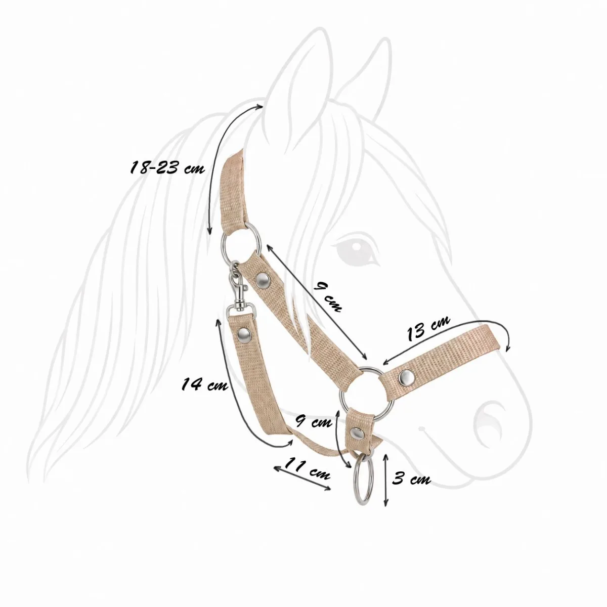Reguliuojamas apynasris „Hobby Horse“ žirgui A3, spalva: imbiero