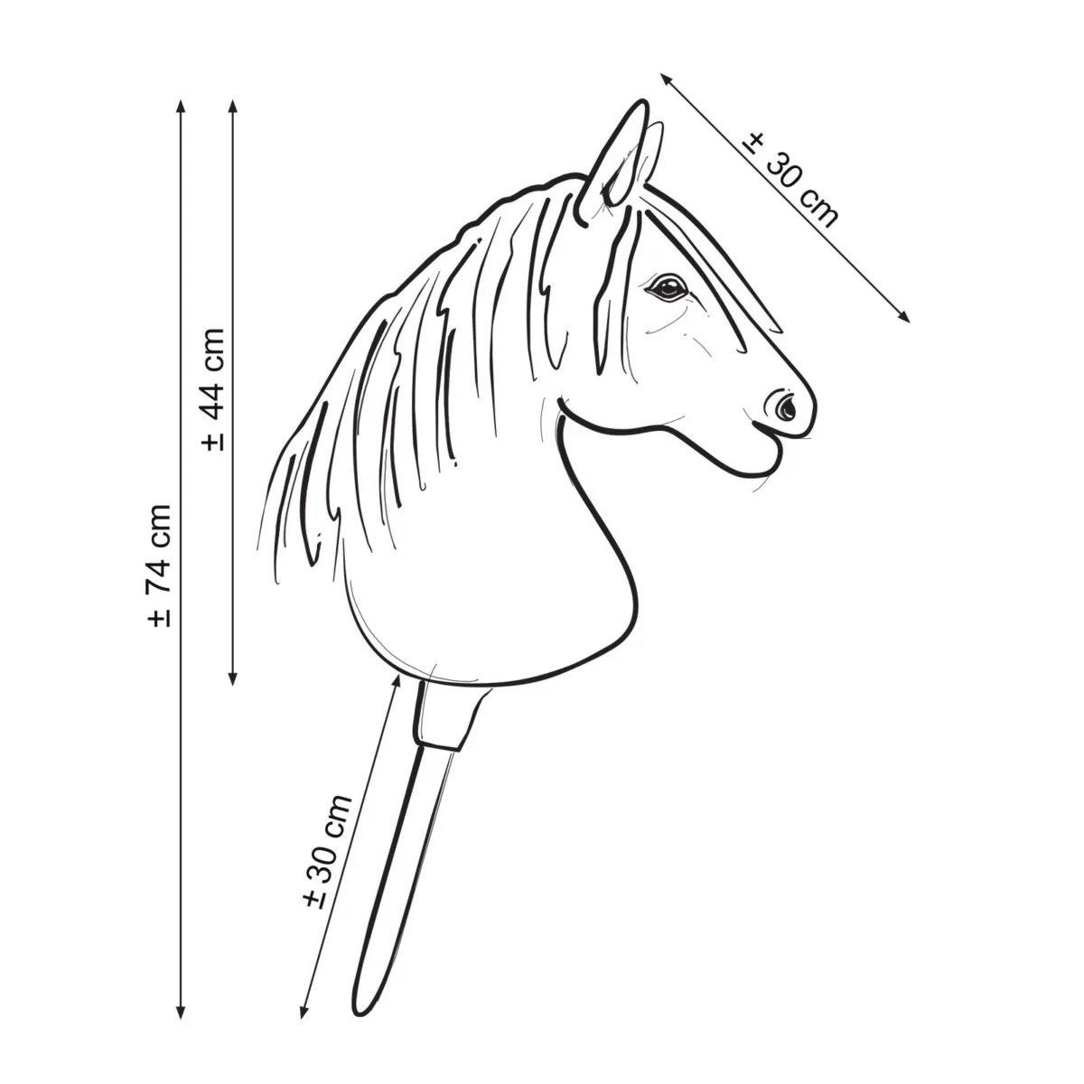 Reguliuojamas apynasris „Hobby Horse“ žirgui A3, spalva: laimo žalia