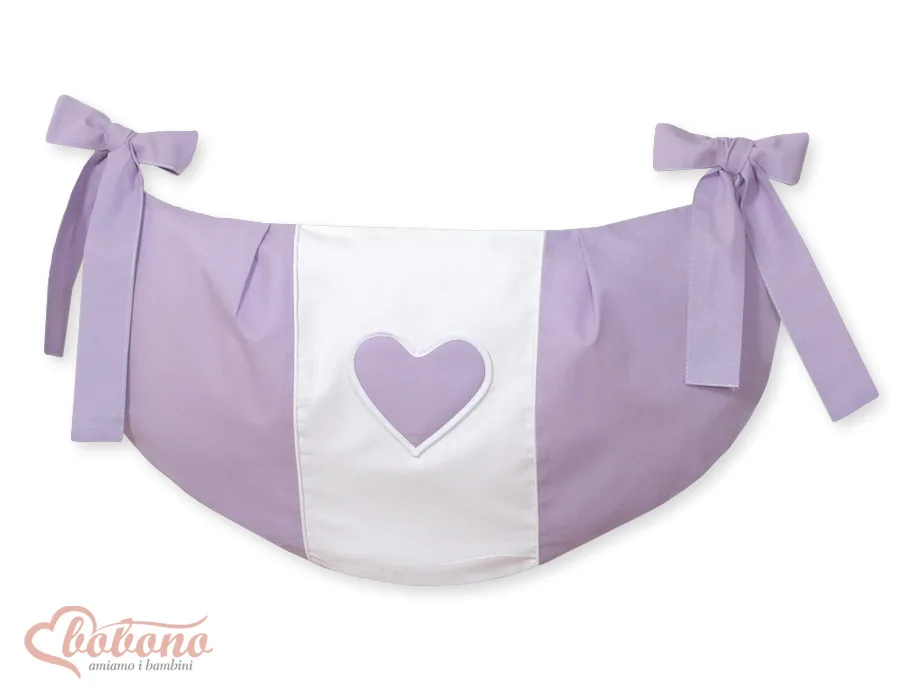 Žaislų maišas, širdelės, spalvos: smėlio ir violetinė