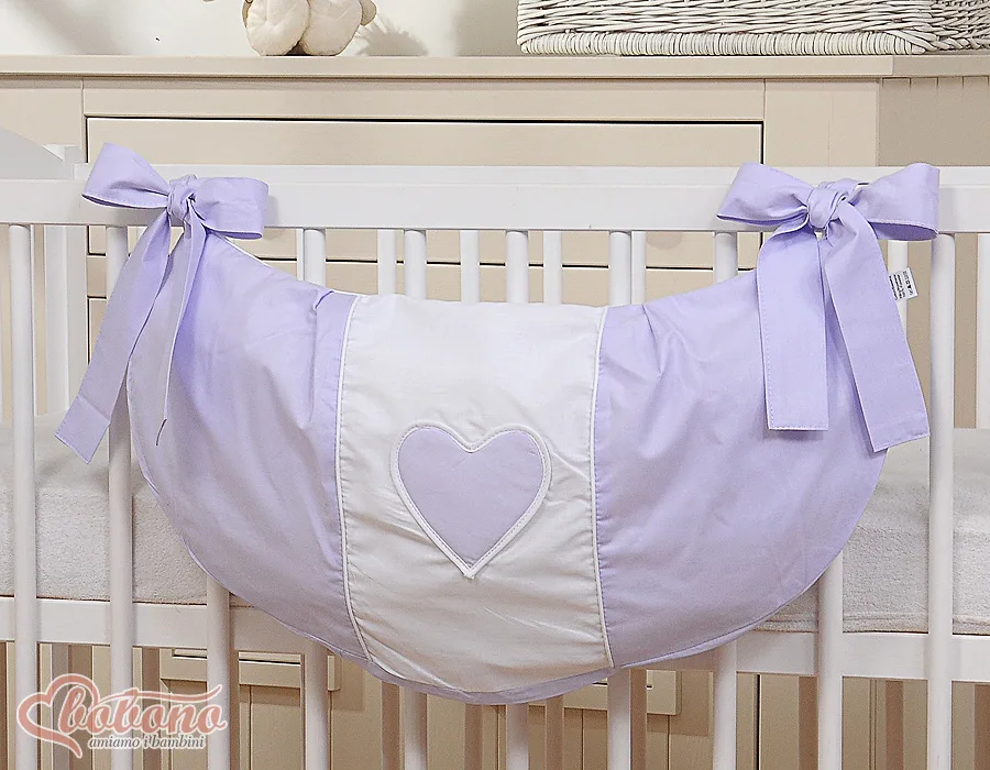 Žaislų maišas, širdelės, spalvos: smėlio ir violetinė